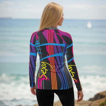 Multi Colour Lined Rash Guard