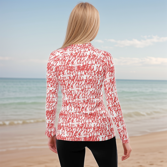 Red White Vintage Rash Guard