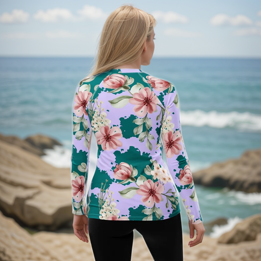 Flowers Forest Floral Rash Guard