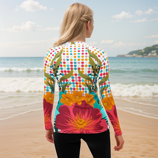 Floral Framed Rash Guard