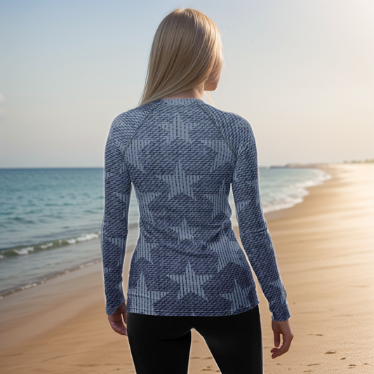 Grey Stars Rash Guard