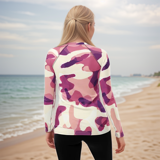 Drape Floral Rash Guard