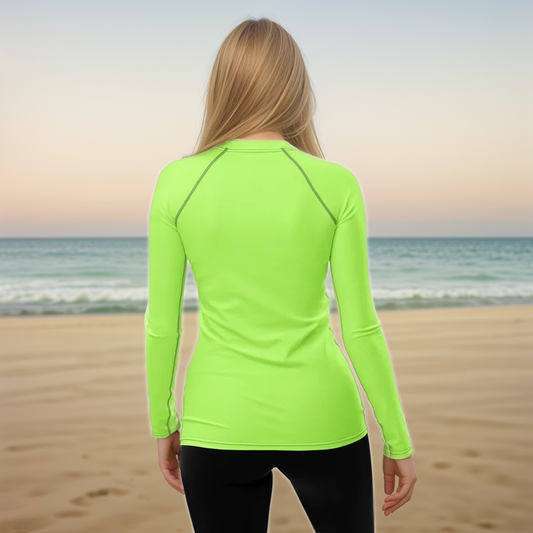 Neon Bright Green Rash Guard