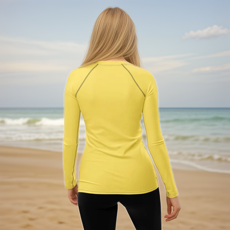 Yellow Colored Rash Guard