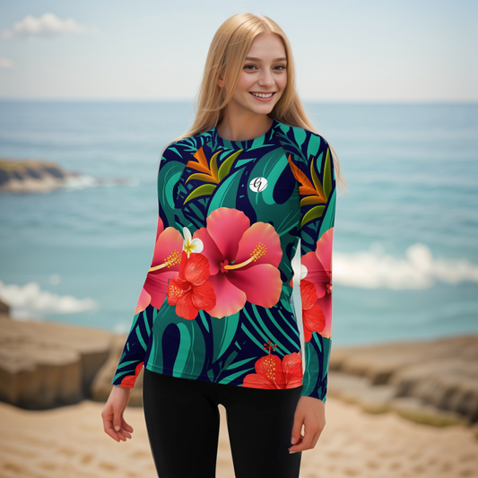 Floral Seamless Rash Guard
