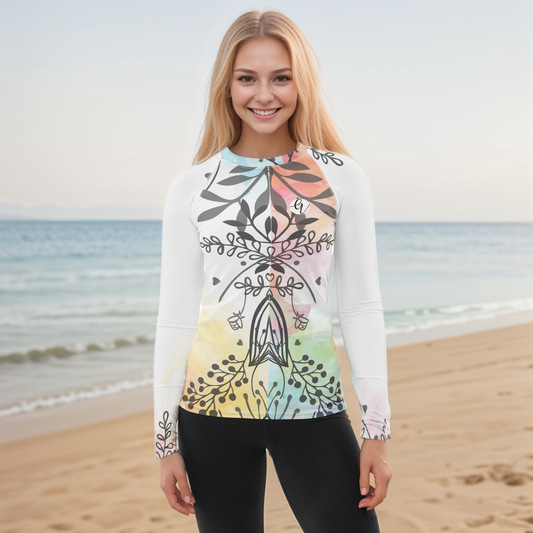 Flower Floral Rash Guard