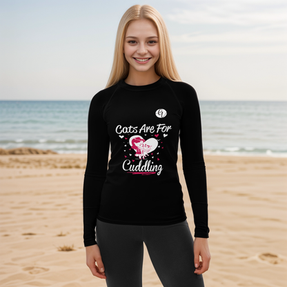Cats Are For Cuddling Rash Guard