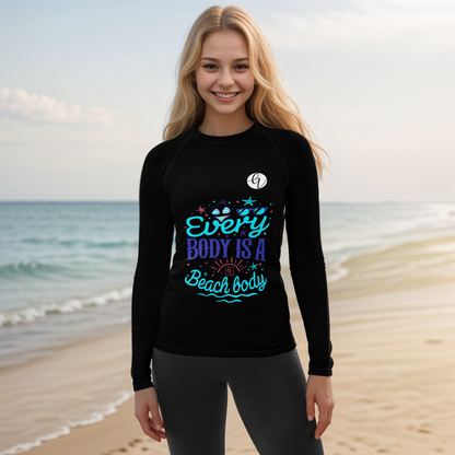 Every Step is a Beach Body Rash Guard