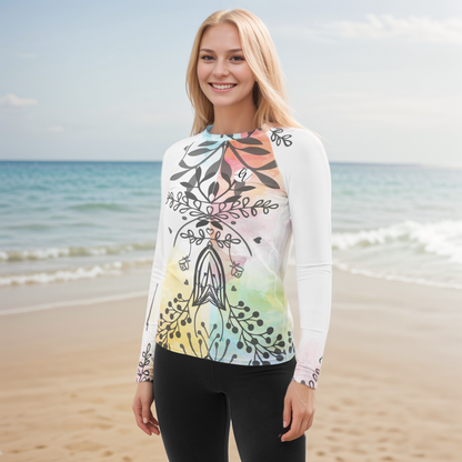 Flower Floral Rash Guard