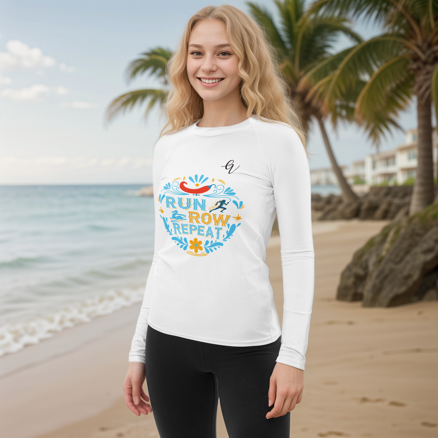 Run grow repeat Rash Guard
