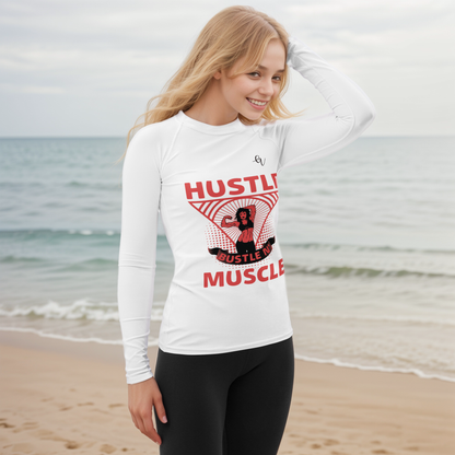 Hustle muscle Rash Guard