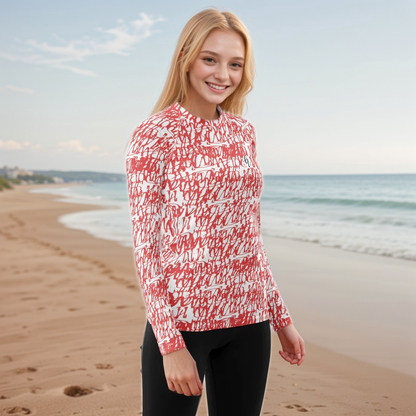 Red White Vintage Rash Guard