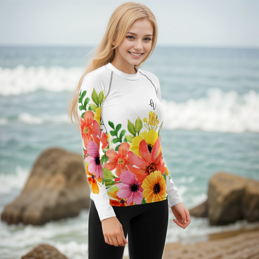 Spring Floral Rash Guard