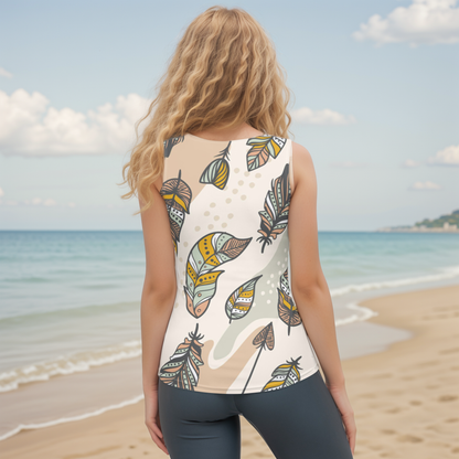 Feather Cut & Sew Tank Top