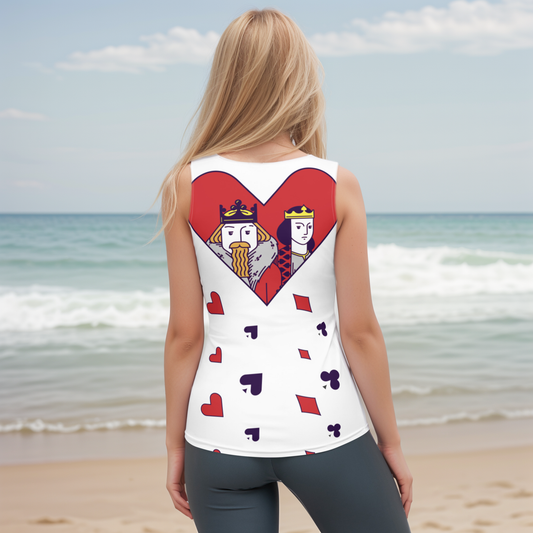 King of hearts Cut & Sew Tank Top