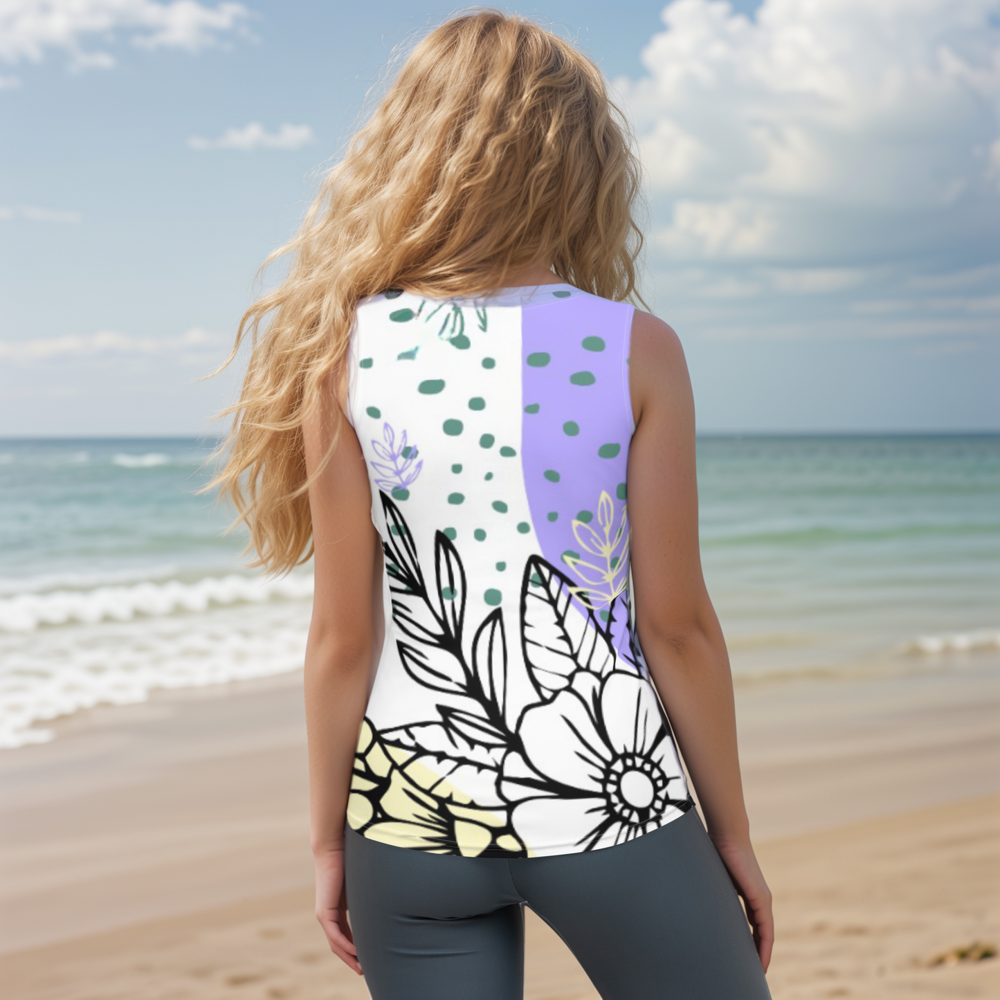 Violet Periwinkle Cut & Sew Tank Top