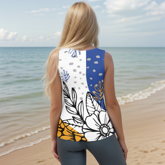 Tropical foliage Cut & Sew Tank Top