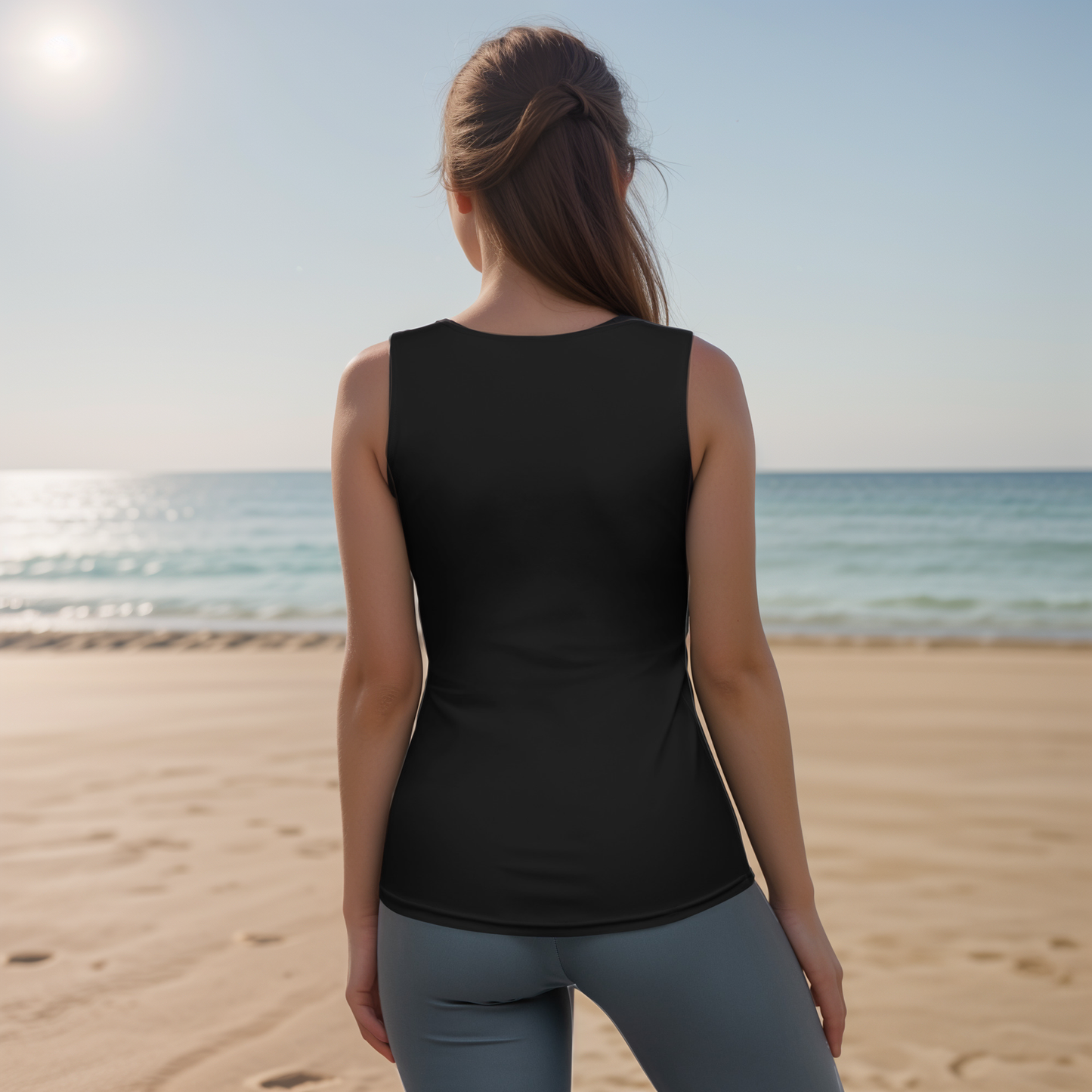 Black Colored Cut & Sew Tank Top