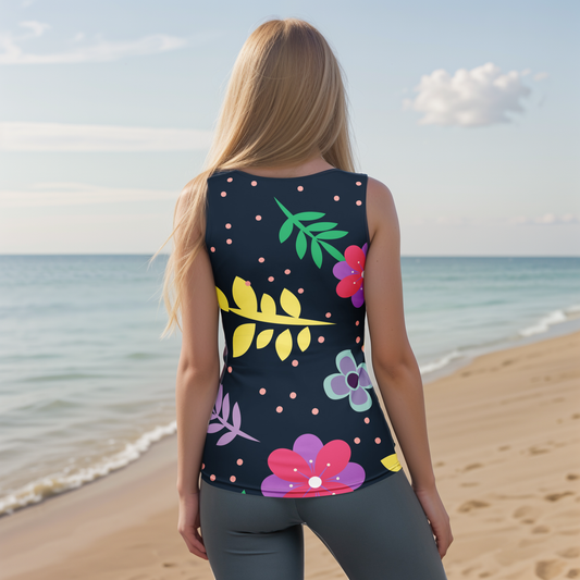 Colorful Ditsy Cut & Sew Tank Top