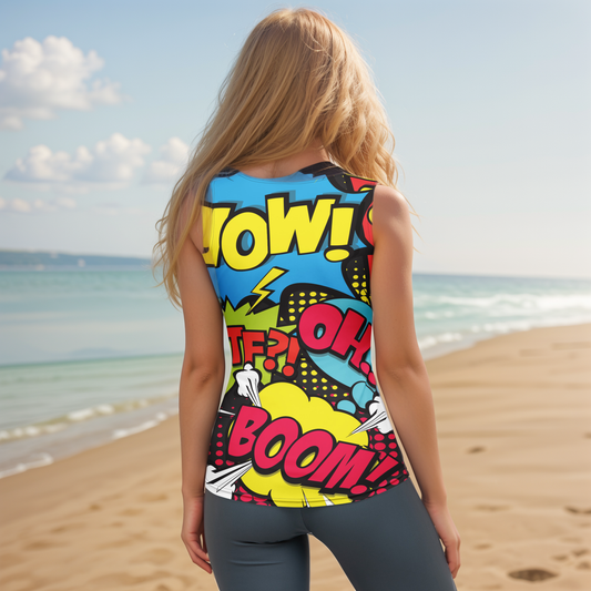 Cool Comic Cut & Sew Tank Top