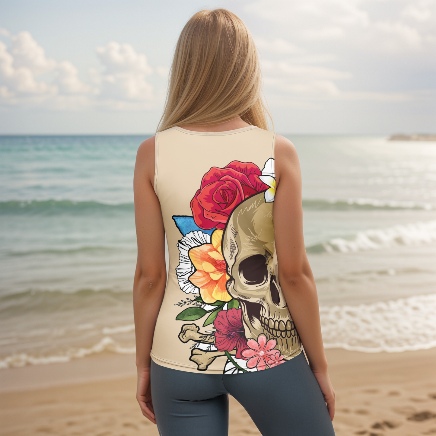 Skeletal Cut & Sew Tank Top