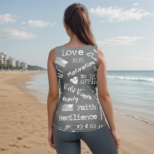 Resilience Grey Cut & Sew Tank Top