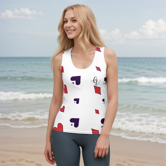 King of hearts Cut & Sew Tank Top