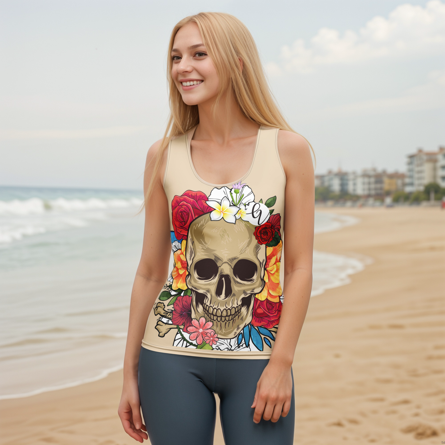 Skeletal Cut & Sew Tank Top