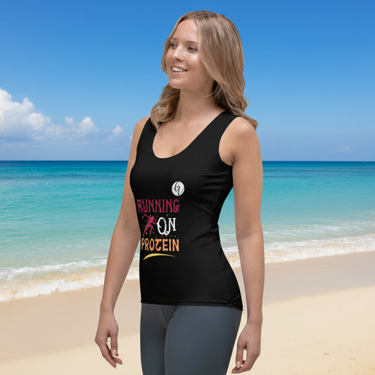 Running on Protein Cut & Sew Tank Top
