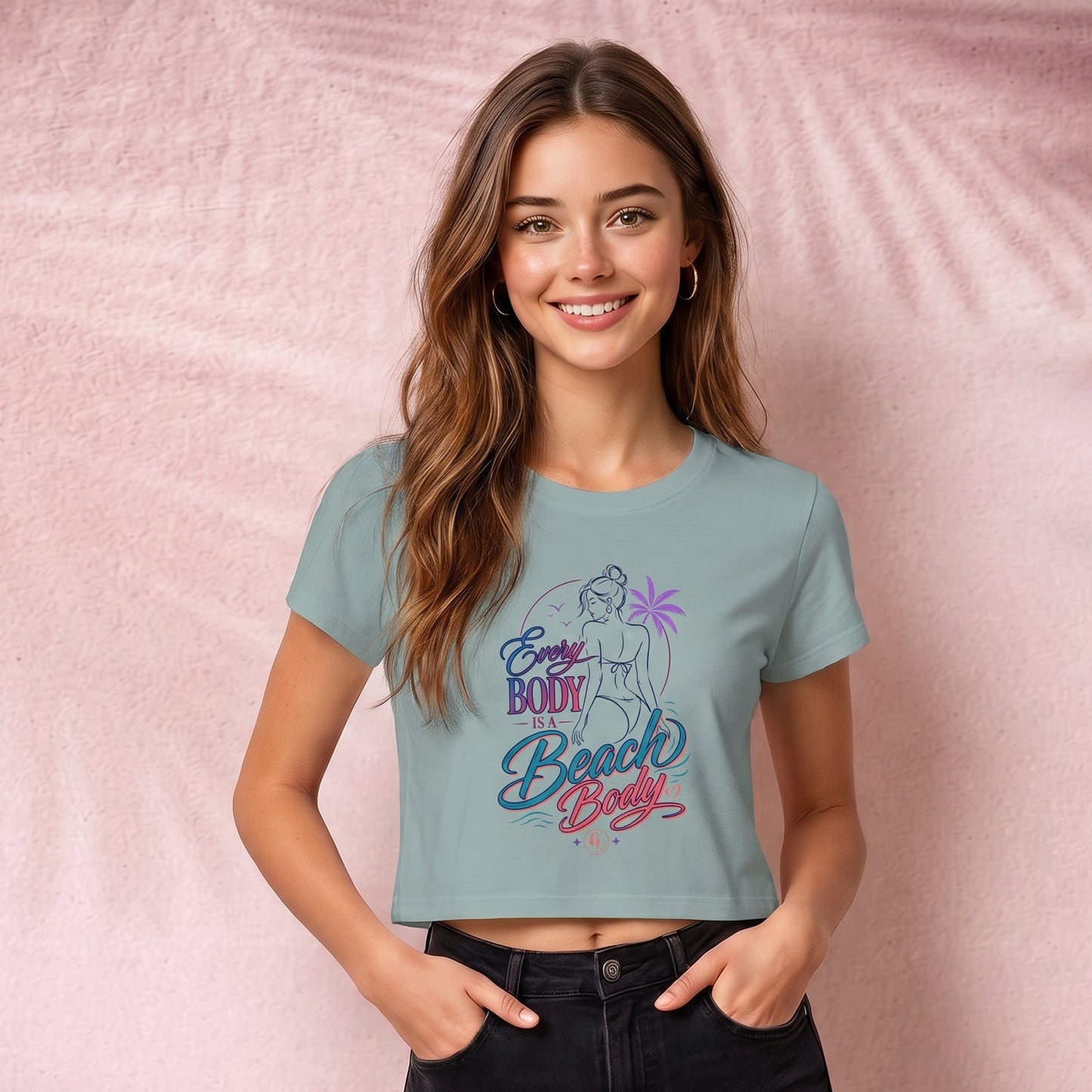 Every body is a beach body Crop Top