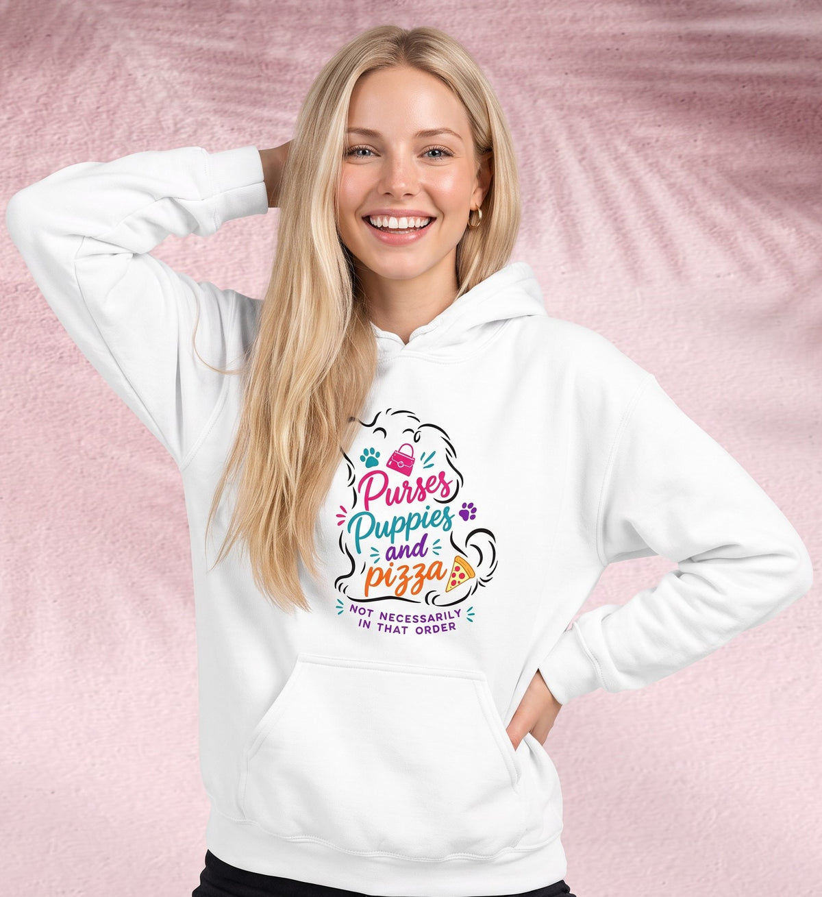Puppies, purses and pizza Hoodie