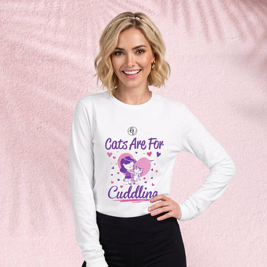 Cats are for cuddling Long Sleeve Tee