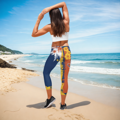 GirlieVault Orange Capri Leggings