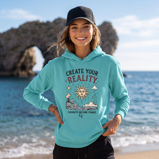 Create your reality Vault cotton hoodie