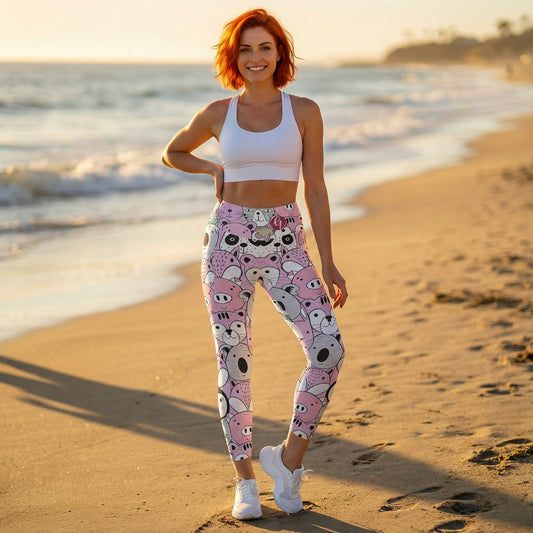 Beary Bear Leggings With Pockets