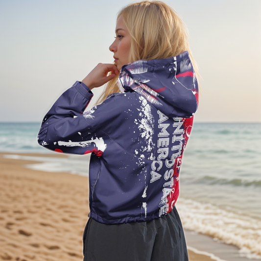 Blue Summers cropped windbreaker