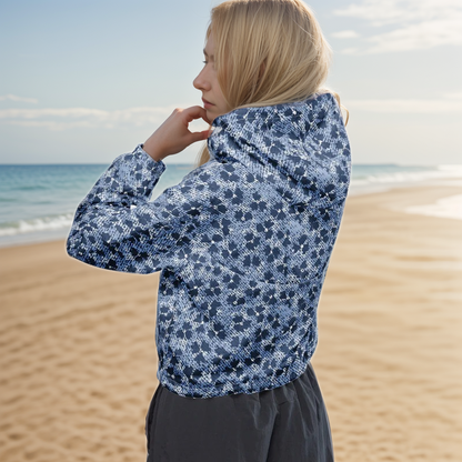 Bullet Print Cropped Windbreaker