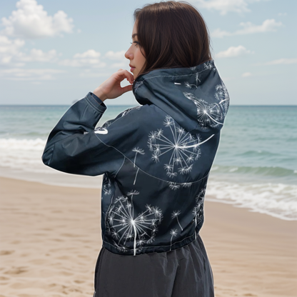 Blue Inspiration Cropped Windbreaker