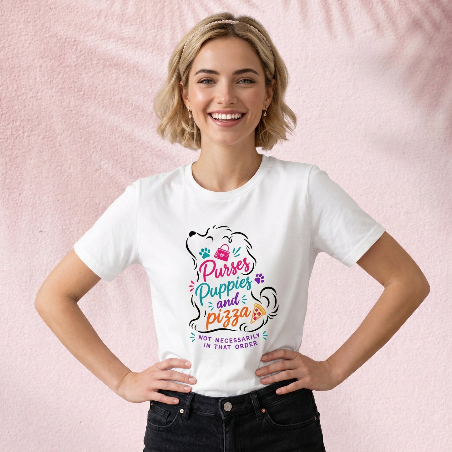 Puppies, purses and pizza T-Shirt