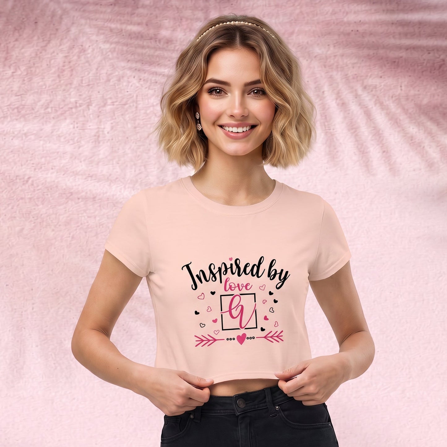 Inspired by love Crop Top