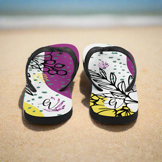 Ditzy plum Flip-Flops