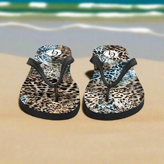 Tiger Skin Flip-Flops