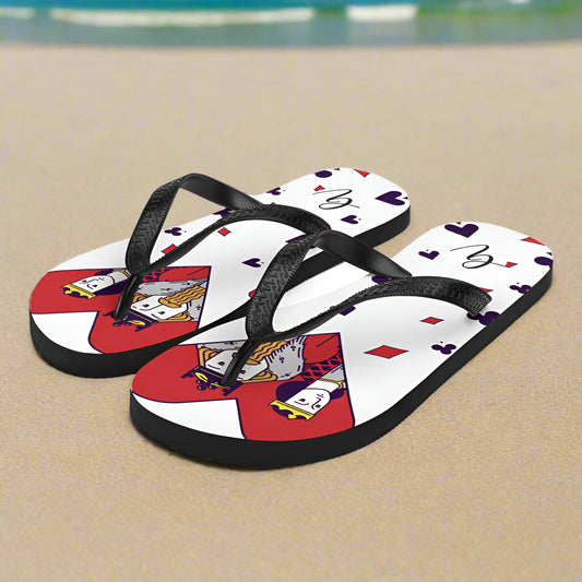 King of hearts Flip-Flops