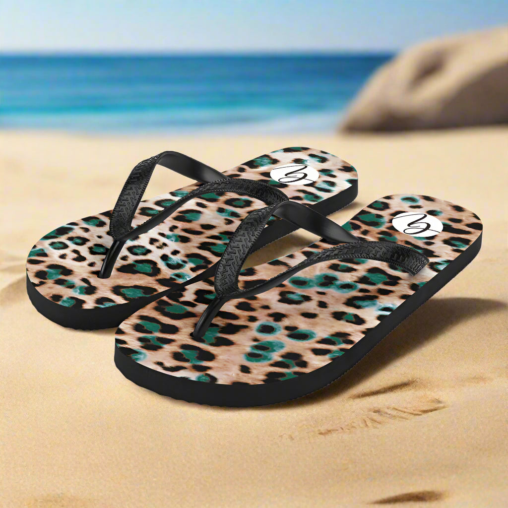 Jaguar Skin Flip-Flops