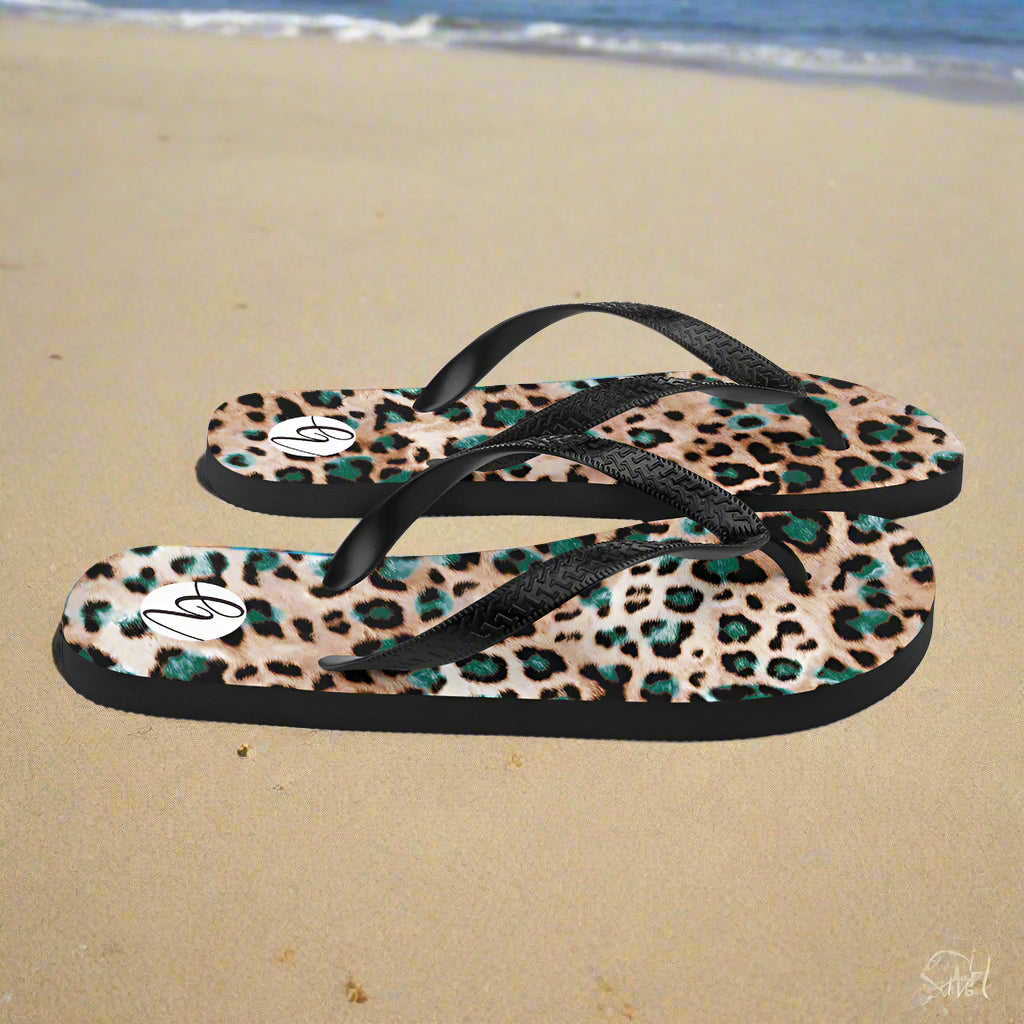 Jaguar Skin Flip-Flops