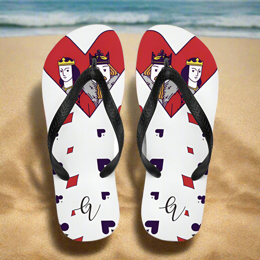 King of hearts Flip-Flops