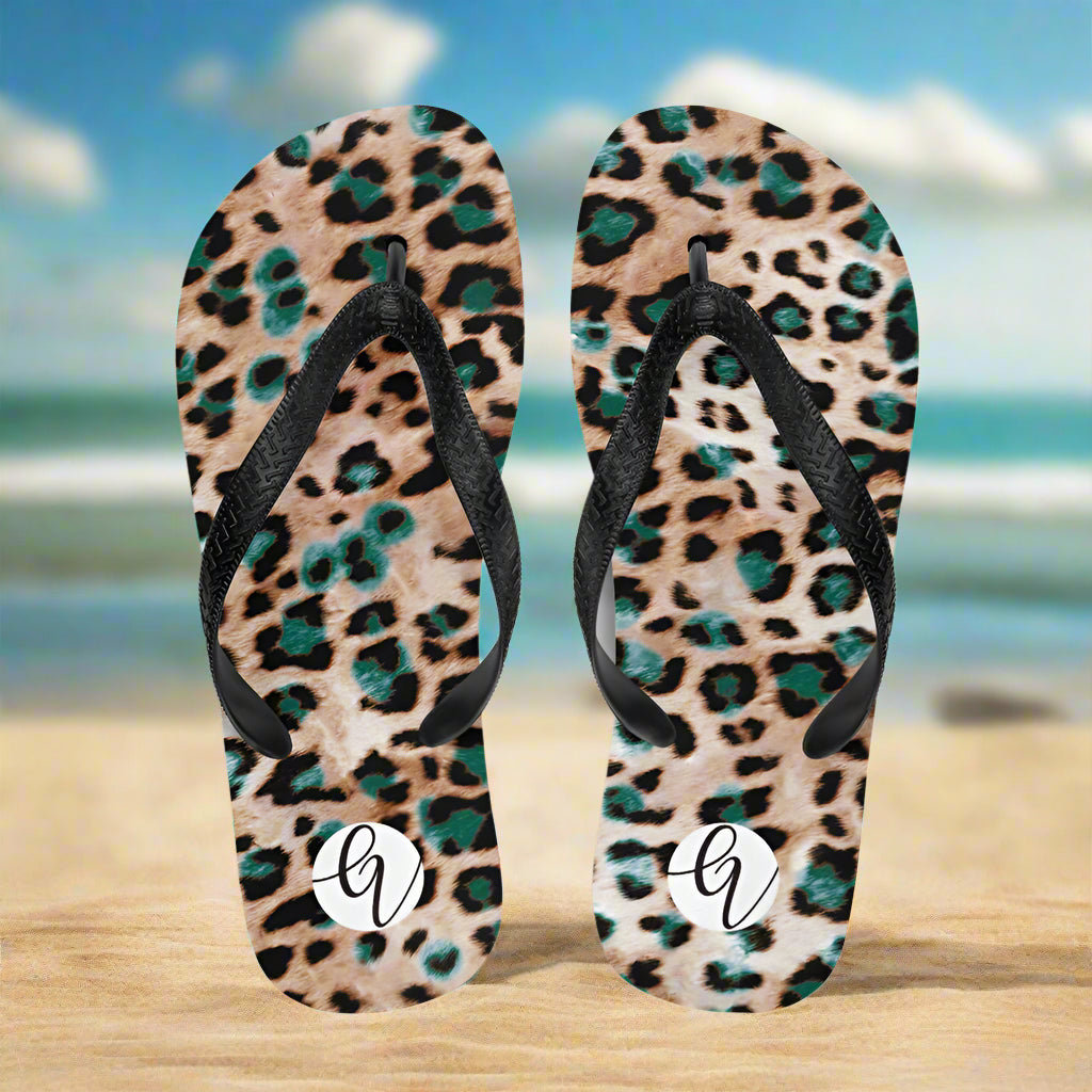 Jaguar Skin Flip-Flops