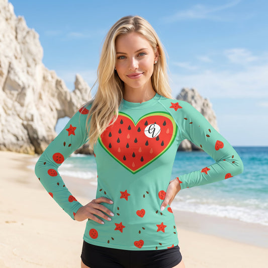 Watermelon Heart Rash Guard