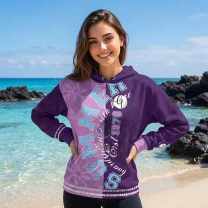 Purple Letters Hoodie