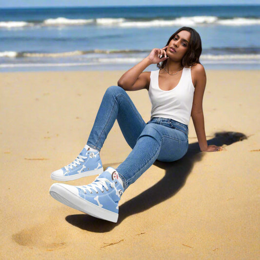 Bear Bones Aesthetic high top canvas shoes